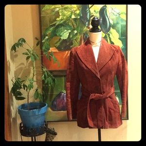 Super Cool Vintage 70’s Ladies Suede Trench-coat